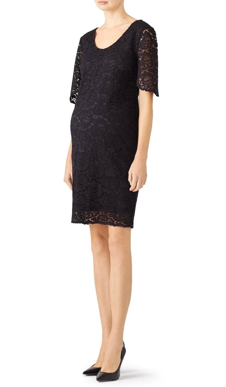 Rosie Pope Black Lainey Lace Maternity Dress XL